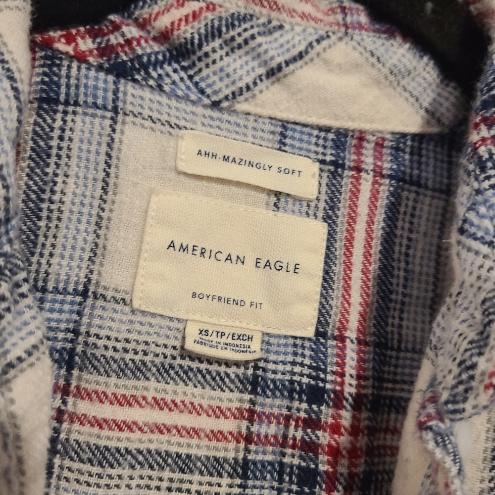 American Eagle button flannel, size xs